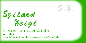 szilard weigl business card